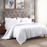 Egyptian Cotton 300 Thread Count Solid Luxury Duvet Cover Set